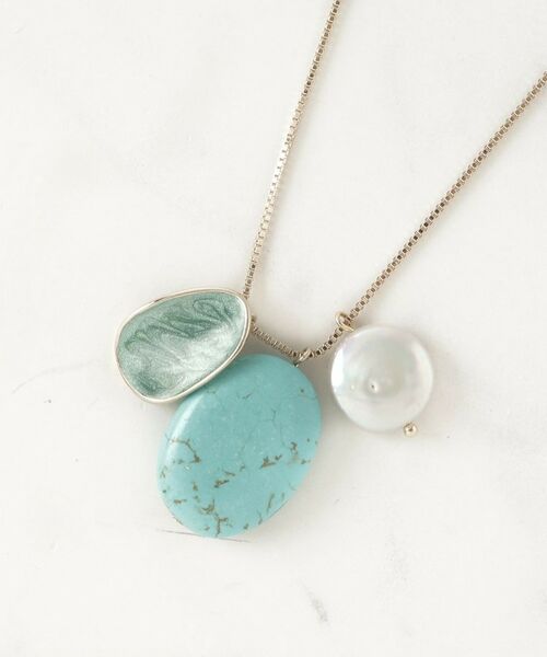 SunaUna / スーナウーナ ネックレス・ペンダント・チョーカー | 【ターコイズ風パーツ】ワントップネックレス | 詳細4