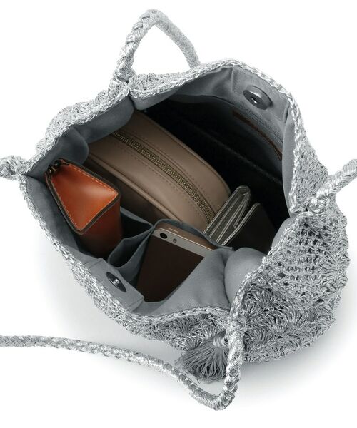 SunaUna / スーナウーナ トートバッグ | 【こなれ見え!/肩掛け可能/軽量】メタリックトートバッグ | 詳細8