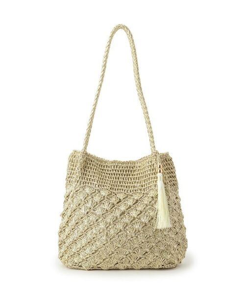 SunaUna / スーナウーナ トートバッグ | 【こなれ見え!/肩掛け可能/軽量】メタリックトートバッグ(ゴールド(007))