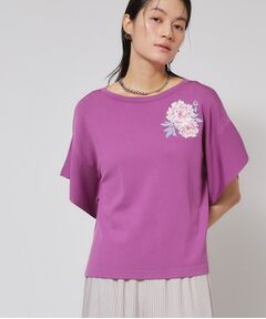 SunaUna / スーナウーナ ニット・セーター | 【SS～Lサイズ展開／グラデーションフラワー】クラフトニット