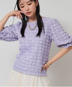 SunaUna / スーナウーナ カットソー | 【今すぐ活躍！／パフスリーブ】ジャカードプルオーバー