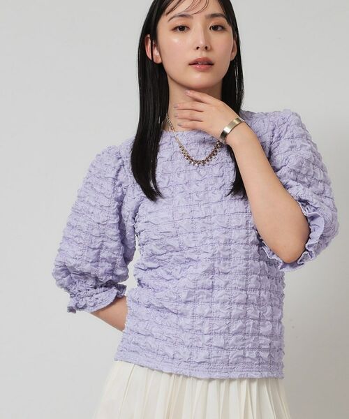 SunaUna / スーナウーナ カットソー | 【今すぐ活躍！／パフスリーブ】ジャカードプルオーバー | 詳細11