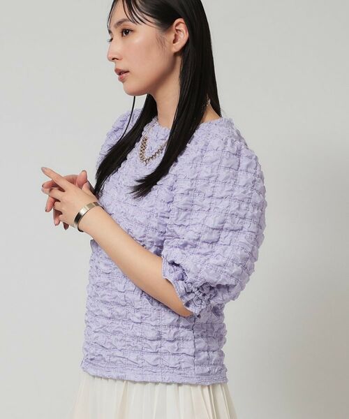 SunaUna / スーナウーナ カットソー | 【今すぐ活躍！／パフスリーブ】ジャカードプルオーバー | 詳細12