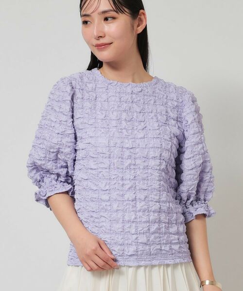 SunaUna / スーナウーナ カットソー | 【今すぐ活躍！／パフスリーブ】ジャカードプルオーバー | 詳細14