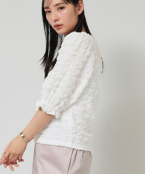 SunaUna / スーナウーナ カットソー | 【今すぐ活躍！／パフスリーブ】ジャカードプルオーバー | 詳細6