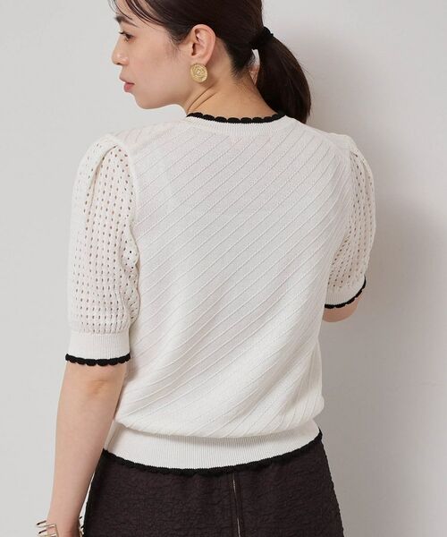 SunaUna / スーナウーナ ニット・セーター | 【SS~Lサイズ展開/5分袖】編地変化ニット | 詳細10