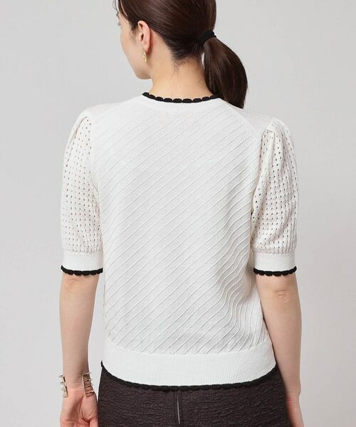SunaUna / スーナウーナ ニット・セーター | 【SS~Lサイズ展開/5分袖】編地変化ニット | 詳細16