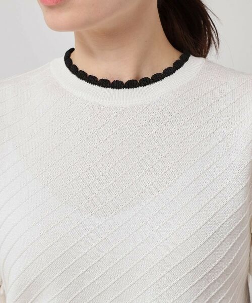 SunaUna / スーナウーナ ニット・セーター | 【SS~Lサイズ展開/5分袖】編地変化ニット | 詳細17