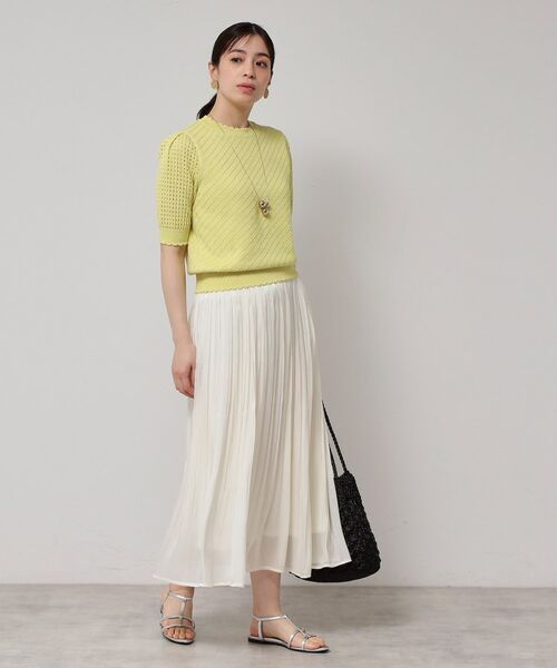 SunaUna / スーナウーナ ニット・セーター | 【SS~Lサイズ展開/5分袖】編地変化ニット | 詳細2