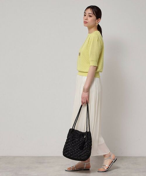 SunaUna / スーナウーナ ニット・セーター | 【SS~Lサイズ展開/5分袖】編地変化ニット | 詳細3