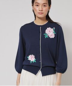 SunaUna / スーナウーナ カーディガン・ボレロ | 【SS～Lサイズ展開／グラデーションフラワー】クラフトニット