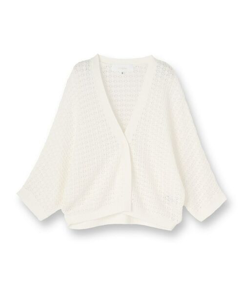 SunaUna / スーナウーナ カーディガン・ボレロ | 【SS～Lサイズ展開／透かし編み】ショート丈ボレロ | 詳細1
