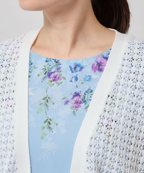 SunaUna / スーナウーナ カーディガン・ボレロ | 【SS～Lサイズ展開／透かし編み】ショート丈ボレロ | 詳細17