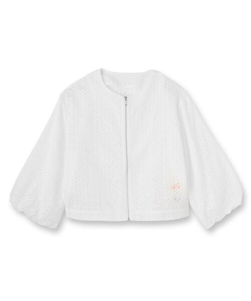 SunaUna / スーナウーナ レザーブルゾン・ジャケット | 【使えるモノトーン／パフスリーブ】レースブルゾン | 詳細1