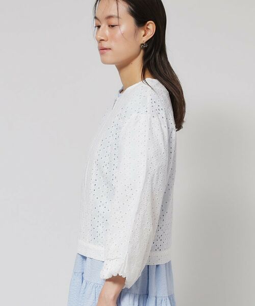 SunaUna / スーナウーナ レザーブルゾン・ジャケット | 【使えるモノトーン／パフスリーブ】レースブルゾン | 詳細11