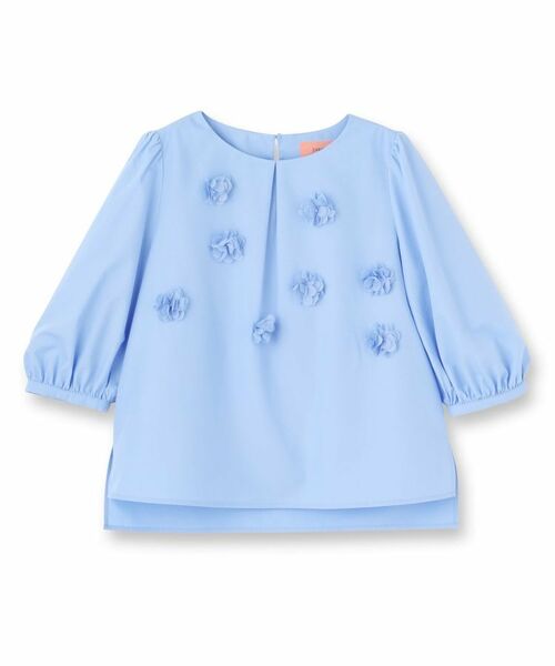 SunaUna / スーナウーナ シャツ・ブラウス | 【接触冷感／フラワーモチーフ】パフスリーブブラウス | 詳細1