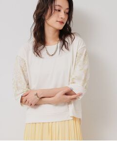 SunaUna / スーナウーナ カットソー | 【チュール刺繍／7分袖】華やかプルオーバー