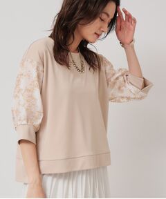 SunaUna / スーナウーナ カットソー | 【チュール刺繍／7分袖】華やかプルオーバー