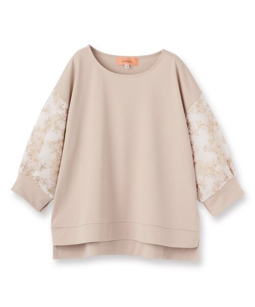 SunaUna / スーナウーナ カットソー | 【チュール刺繍／7分袖】華やかプルオーバー | 詳細1