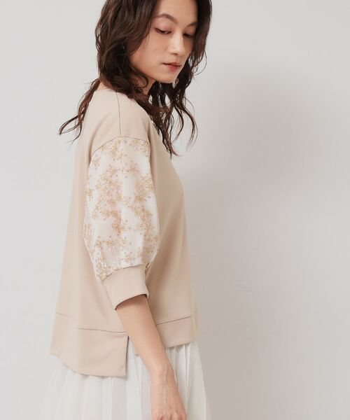 SunaUna / スーナウーナ カットソー | 【チュール刺繍／7分袖】華やかプルオーバー | 詳細10