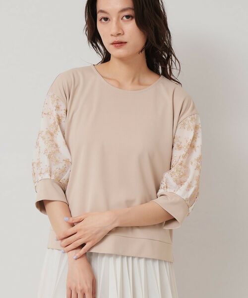 SunaUna / スーナウーナ カットソー | 【チュール刺繍／7分袖】華やかプルオーバー | 詳細13