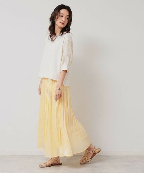 SunaUna / スーナウーナ カットソー | 【チュール刺繍／7分袖】華やかプルオーバー | 詳細2