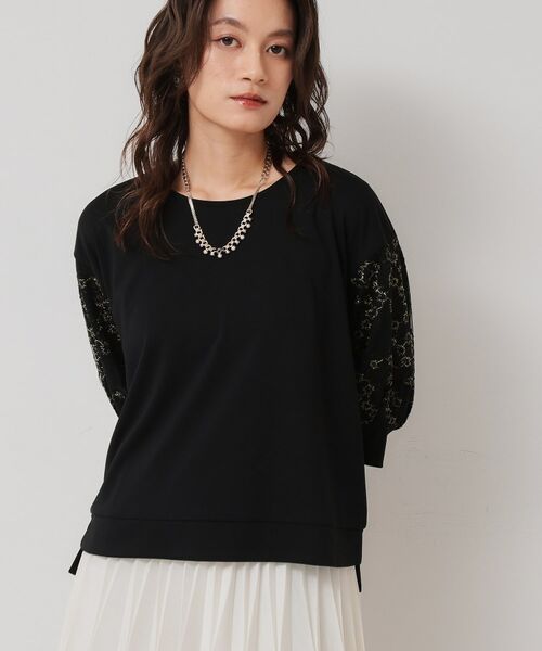SunaUna / スーナウーナ カットソー | 【チュール刺繍／7分袖】華やかプルオーバー | 詳細8