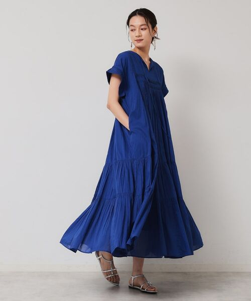 SunaUna / スーナウーナ ロング・マキシ丈ワンピース | 【涼しい！／インド綿】ティアードロングワンピース | 詳細10