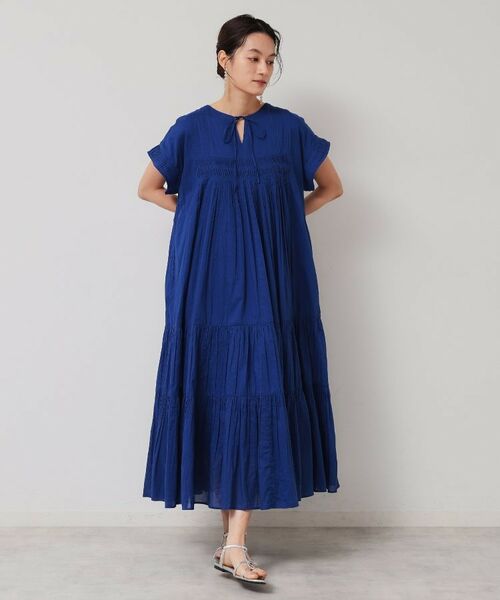 SunaUna / スーナウーナ ロング・マキシ丈ワンピース | 【涼しい！／インド綿】ティアードロングワンピース | 詳細14