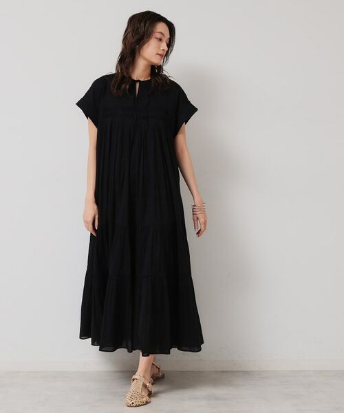 SunaUna / スーナウーナ ロング・マキシ丈ワンピース | 【涼しい！／インド綿】ティアードロングワンピース | 詳細3