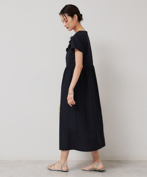 SunaUna / スーナウーナ ロング・マキシ丈ワンピース | 【接触冷感／フラワーモチーフ】フレンチスリーブワンピース | 詳細11