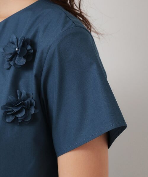 SunaUna / スーナウーナ ロング・マキシ丈ワンピース | 【接触冷感／フラワーモチーフ】フレンチスリーブワンピース | 詳細19