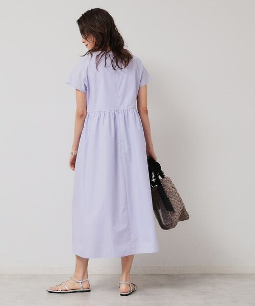 SunaUna / スーナウーナ ロング・マキシ丈ワンピース | 【接触冷感／フラワーモチーフ】フレンチスリーブワンピース | 詳細4