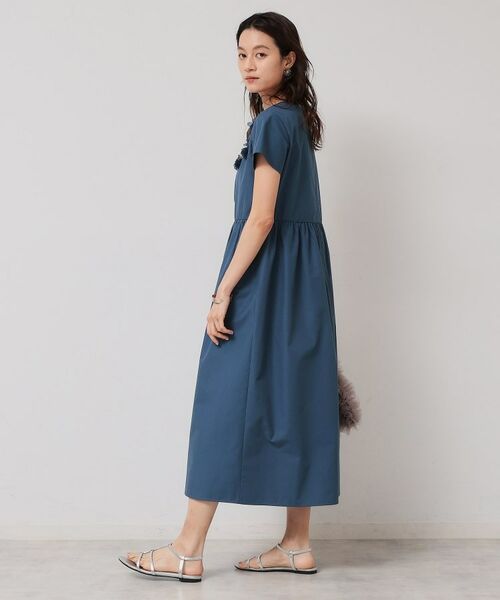 SunaUna / スーナウーナ ロング・マキシ丈ワンピース | 【接触冷感／フラワーモチーフ】フレンチスリーブワンピース | 詳細8