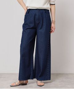 SunaUna / スーナウーナ デニムパンツ | 【脇ビジュー】ワイドデニム