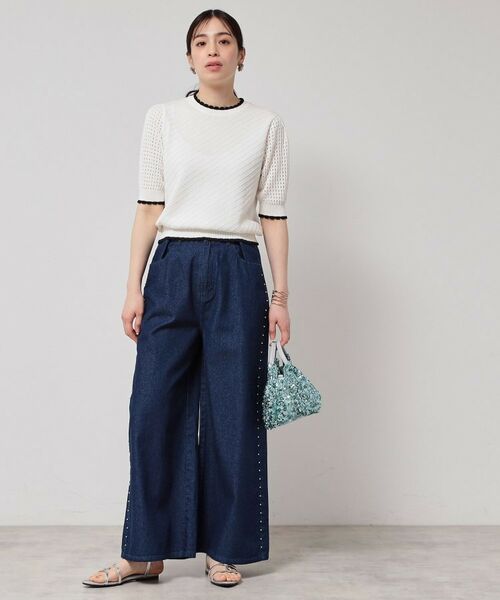 SunaUna / スーナウーナ デニムパンツ | 【脇ビジュー】ワイドデニム | 詳細4