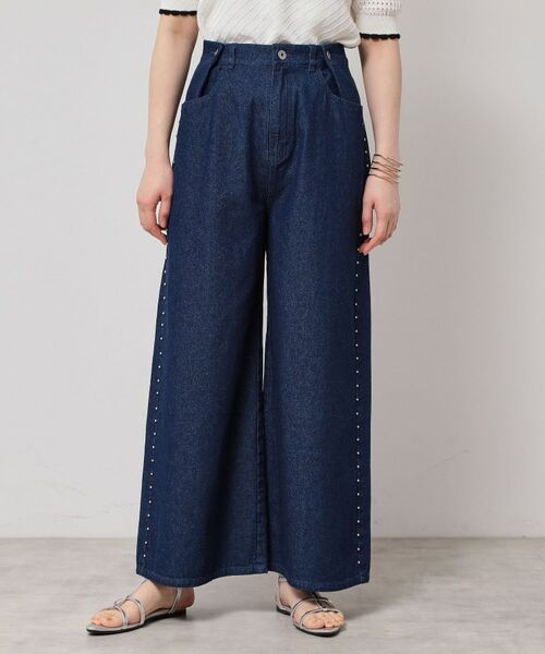 SunaUna / スーナウーナ デニムパンツ | 【脇ビジュー】ワイドデニム | 詳細6
