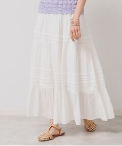SunaUna / スーナウーナ ロング・マキシ丈スカート | 【軽い着心地／インド綿】ティアードロングスカート