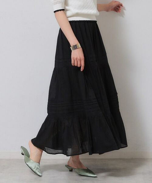 SunaUna / スーナウーナ ロング・マキシ丈スカート | 【軽い着心地／インド綿】ティアードロングスカート | 詳細10