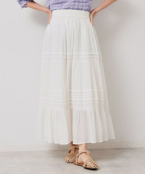 SunaUna / スーナウーナ ロング・マキシ丈スカート | 【軽い着心地／インド綿】ティアードロングスカート | 詳細13