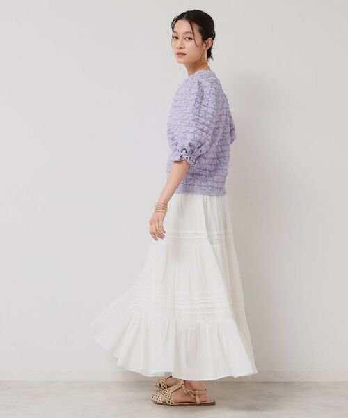 SunaUna / スーナウーナ ロング・マキシ丈スカート | 【軽い着心地／インド綿】ティアードロングスカート | 詳細3