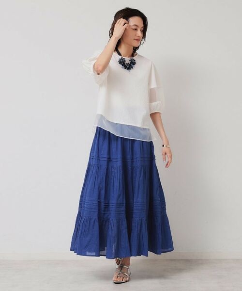 SunaUna / スーナウーナ ロング・マキシ丈スカート | 【軽い着心地／インド綿】ティアードロングスカート | 詳細4