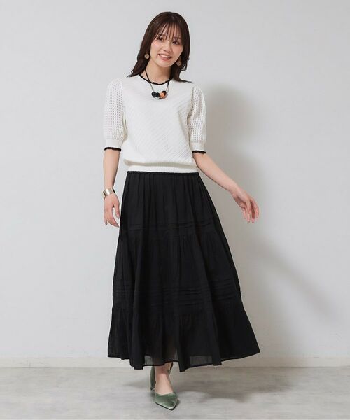 SunaUna / スーナウーナ ロング・マキシ丈スカート | 【軽い着心地／インド綿】ティアードロングスカート | 詳細6