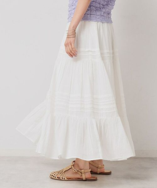 SunaUna / スーナウーナ ロング・マキシ丈スカート | 【軽い着心地／インド綿】ティアードロングスカート | 詳細7
