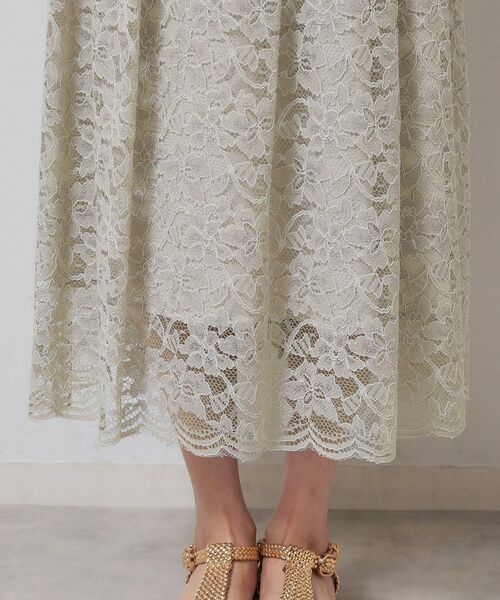 SunaUna / スーナウーナ ロング・マキシ丈スカート | 【裾スカラップ/後ろウエストゴム】レーススカート | 詳細15