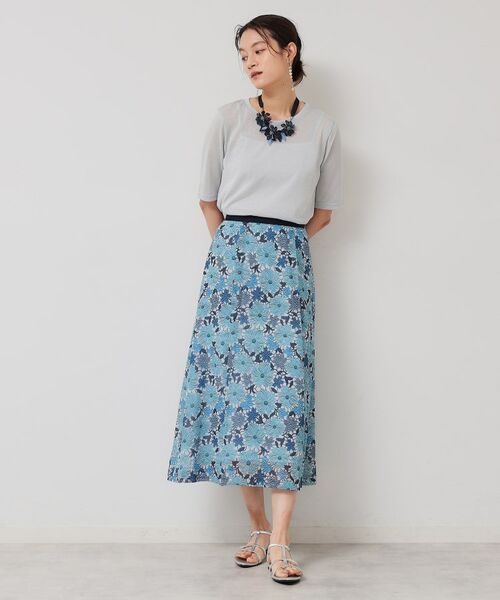 SunaUna / スーナウーナ ロング・マキシ丈スカート | 【&yours project／S～L】レース柄フレアスカート | 詳細3