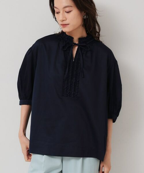 SunaUna / スーナウーナ シャツ・ブラウス | 【シャーリング／チュニック】スキッパーブラウス | 詳細14