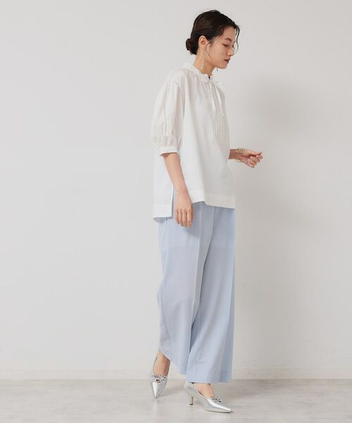 SunaUna / スーナウーナ シャツ・ブラウス | 【シャーリング／チュニック】スキッパーブラウス | 詳細2