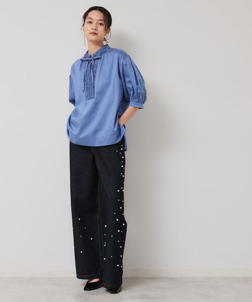 SunaUna / スーナウーナ シャツ・ブラウス | 【シャーリング／チュニック】スキッパーブラウス | 詳細3