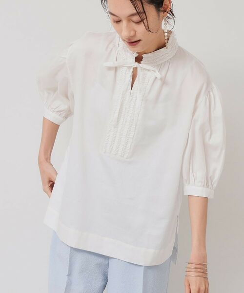 SunaUna / スーナウーナ シャツ・ブラウス | 【シャーリング／チュニック】スキッパーブラウス | 詳細6